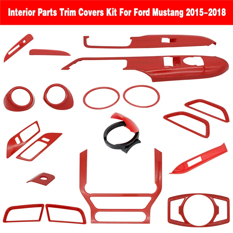 Interruptor de piezas interiores + interruptor/Panel GPS + altavoz/anillo de ventilación + motor/funda de botón de ajuste de asiento para Ford Mustang 2015, 2016, 2017, 2018 Interruptor de piezas interiores + interruptor/Panel GPS + altavoz/anillo de ventilación + motor/funda de botón de ajuste de asiento para Ford Mustang 2015, 2016, 2017, 2018