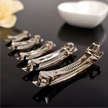 10 шт., французские заколки, стильные весенние заколки для волос, автоматические зажимы, пустая ширина, настройка родия, заколка для волос, аксессуары для изготовления ювелирных изделий