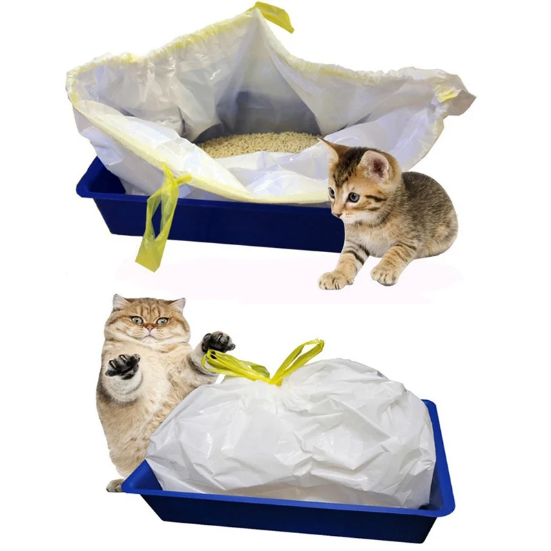 

Cat mascotas Litter Box Liners, Durable Thickening Drawstring Cat Litter Bags, Automatic Closing pet supplies 7 Pcs/lot