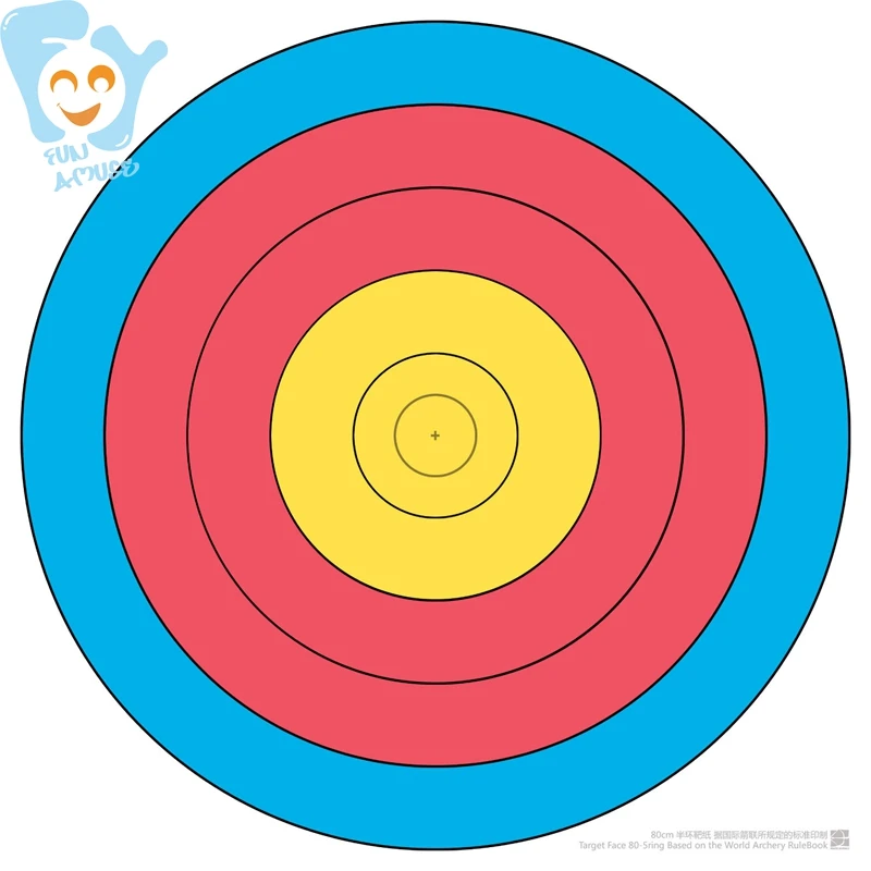 

10pcs Per Lot Archery Tag Shooting 5-Ring/10-Ring Paper Target Equipment Outdoor Fun Sports Game