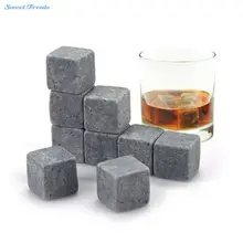 Whiskey Stones Reusable Ice Stone Chilling Rocks Cubes in Gift Box with Carrying Pouch Set of 9 for Whiskey Bourbon