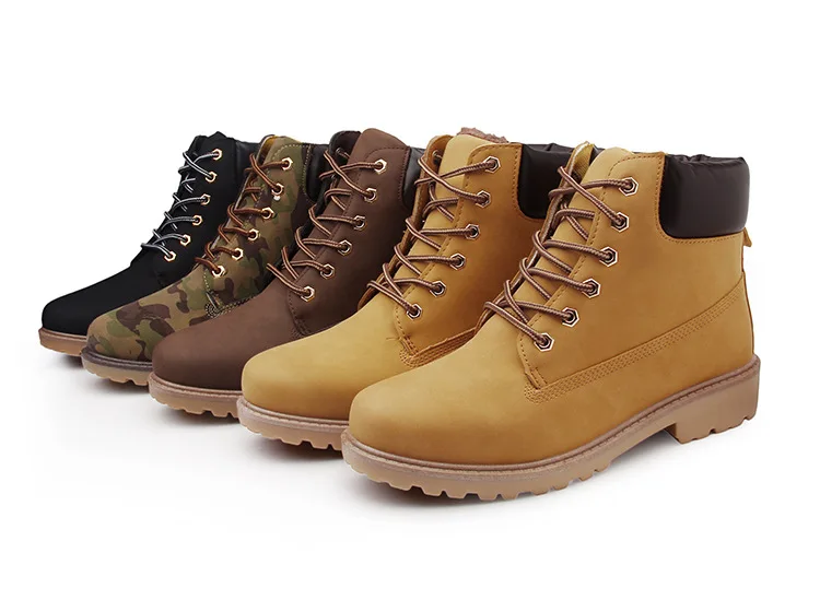 Faux Suede Leather Men Boots Spring Autumn And Winter Man Shoes Ankle Boot Men's Snow Shoe Work Plus Size 38-46