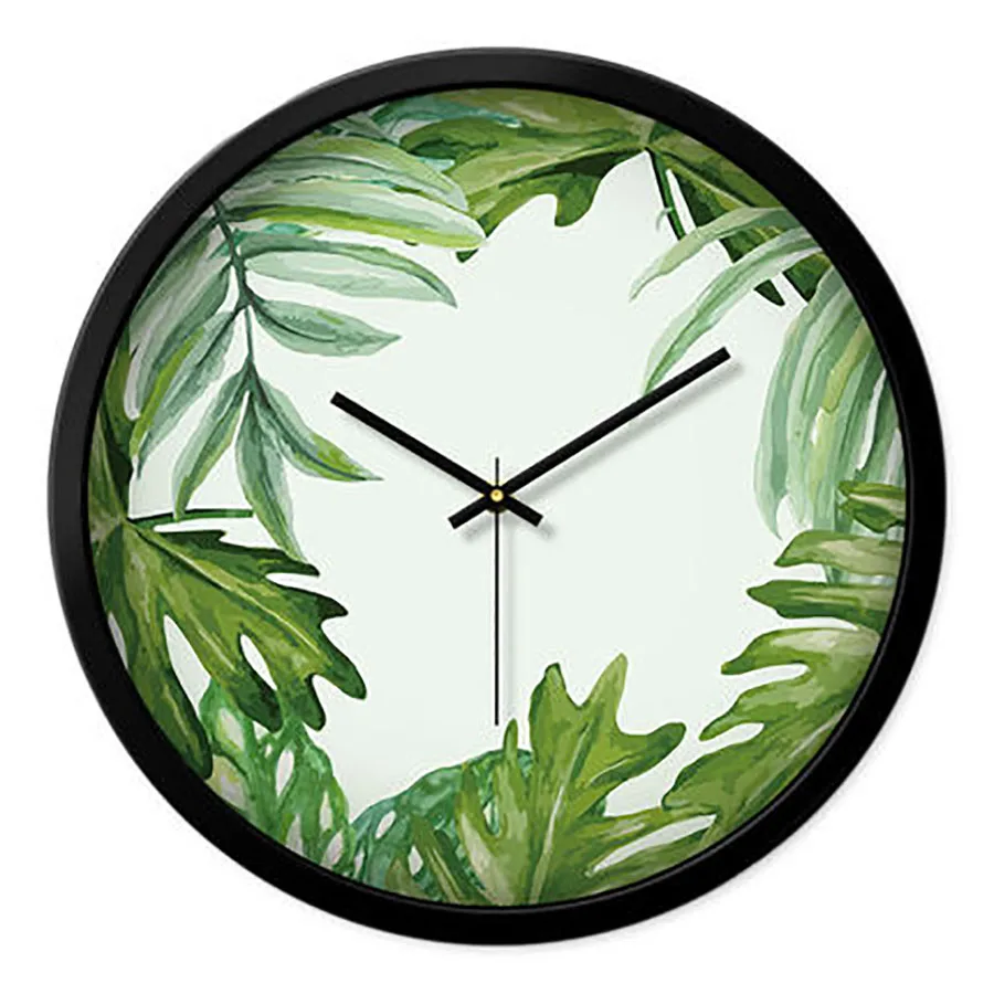 

New Plant Living Room Wall Clock Creative Minimalist Large Decorative Wall Clocks Home Decor Best Selling 2019 Products Watch