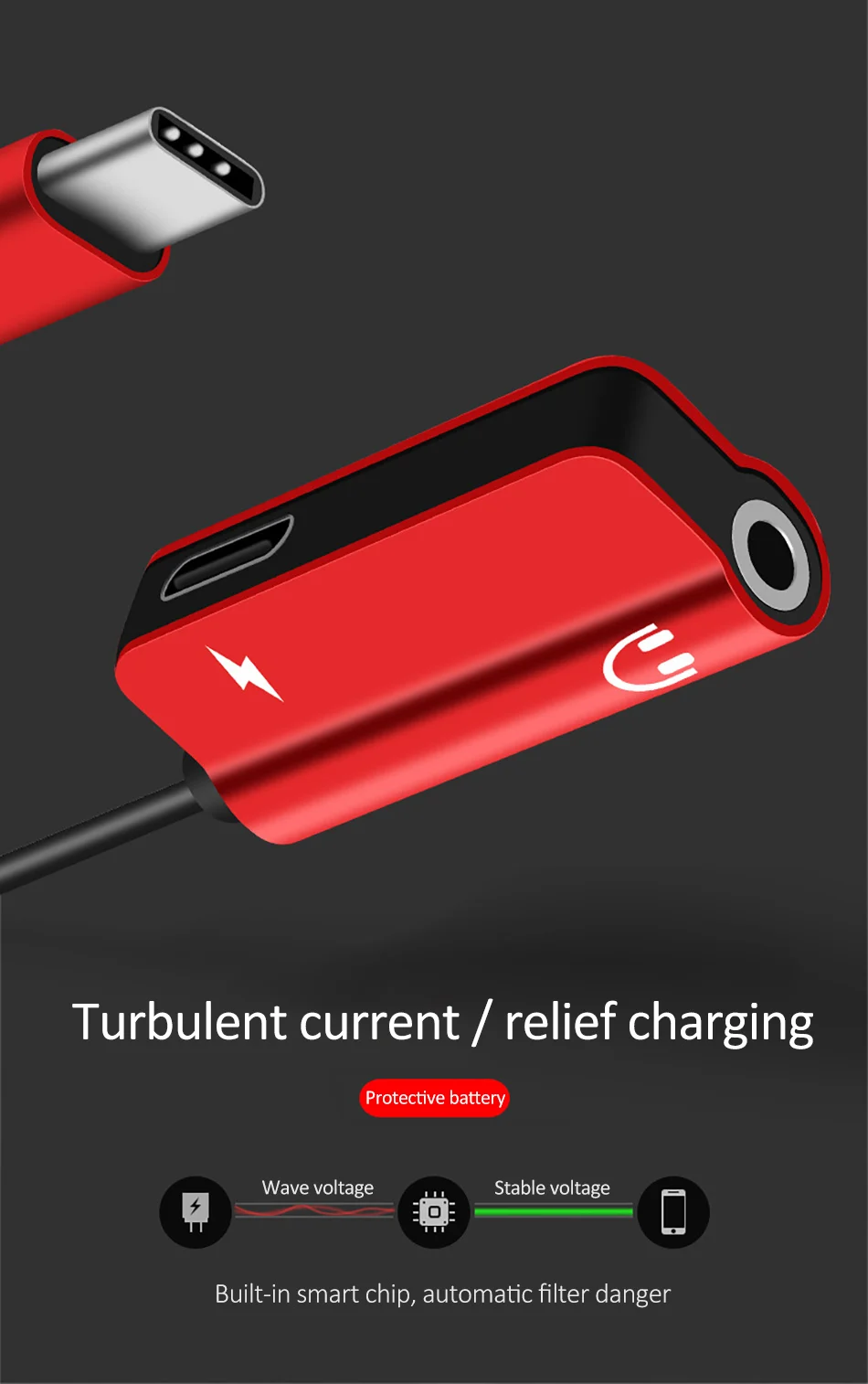 !ACCEZZ 2 in 1 USB Type C Fast Charger 3.5mm Adapter For Xiaomi Mi 6 Huawei Mate 10 Pro Jack Headphone Audio&Charging Splitter (6)