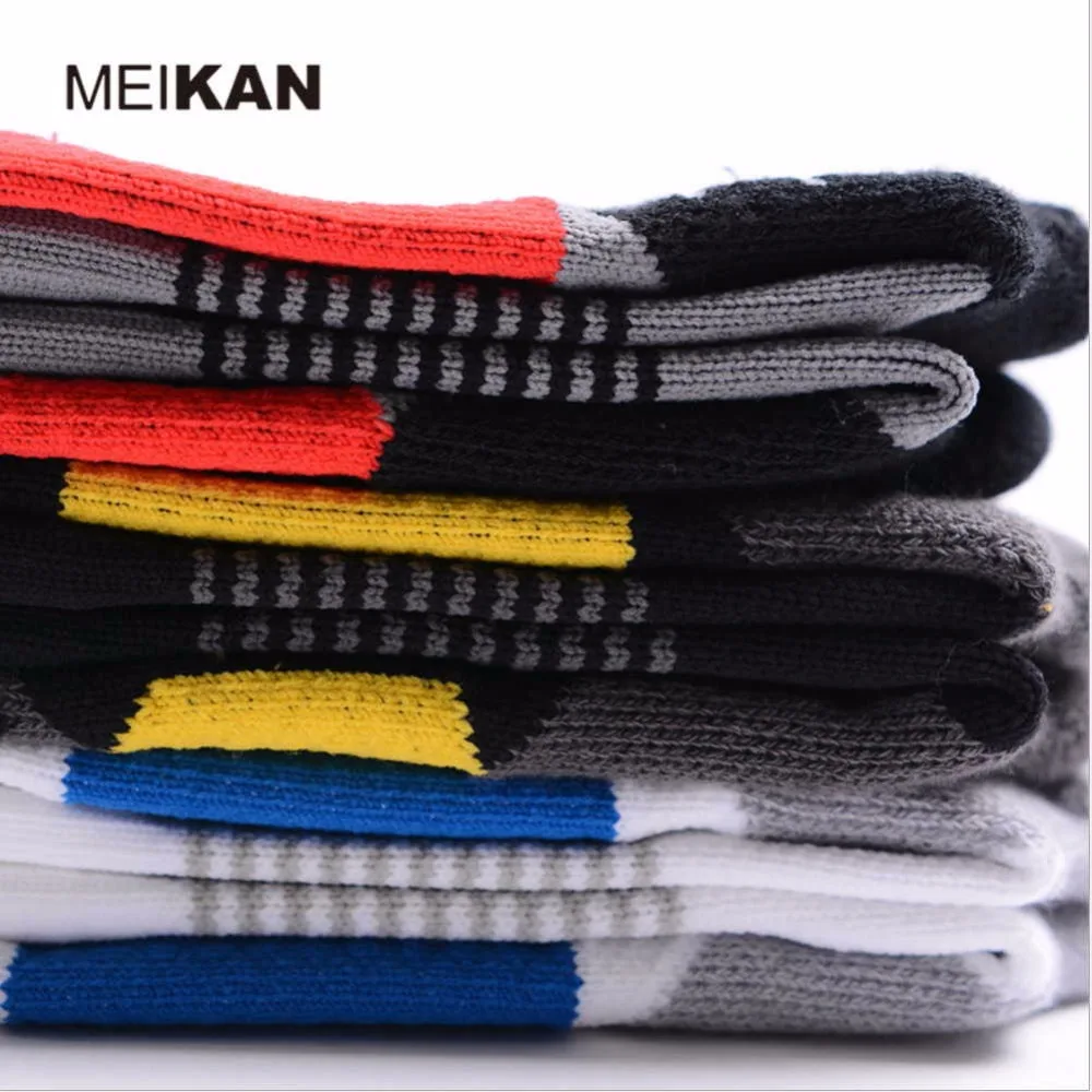 1 Pair Professional Coolmax Quick Dry Mens (39-44) Jogging Socks Thick Compression (us7-10) Running Sock Basketball Sport Meias