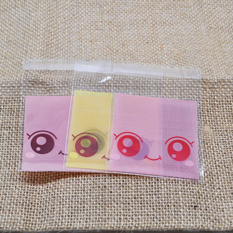 

50/100 pcs/lot Clear Big Eyes Cute Bakery Candy Cookie Gift Bag Self-adhesive Plastic Cellophane For Wedding Birthday Party 8z