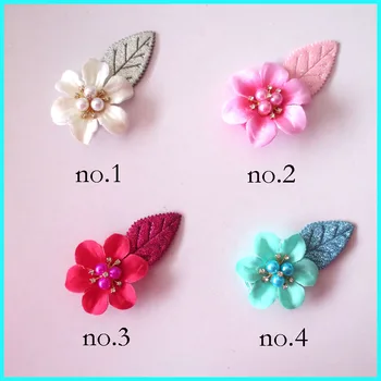 

20 BLESSING Women Girl Fashion 2.5 Flower Clip Blossom Leaf Easter Spring Baby