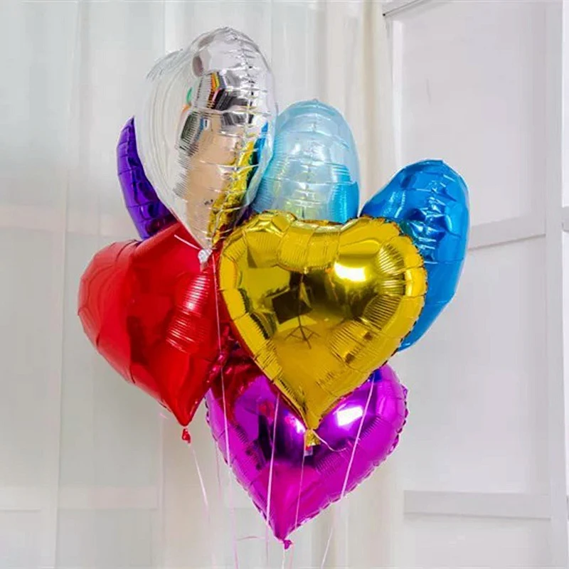 5 unids/lote corazón Ballon 10 pulgadas en forma de globo grande amor Feliz cumpleaños aire Globos decoración Globos partido Globos