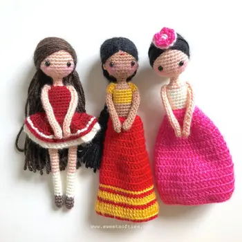 

crochet toys amigurumi handmade DOLL girls rattles model number HH036