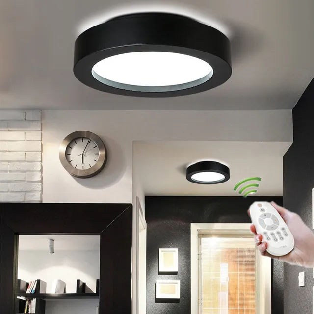 Remote Control Ceiling Light Fixtures Bedroom Kitchen Dining Room Remote Control Ceiling Light Fixtures Bedroom Kitchen Dining Room Bathroom Lights Black White Flush Mount