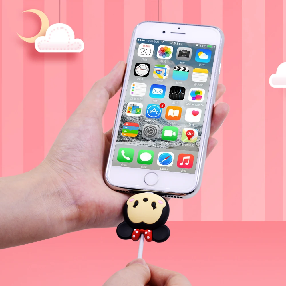 CHIPAL Tsum Animal Cable Protector for iPhone USB Charger Wire Winder Cartoon Bites Organizer Chompers Cute Bite Phone Holder