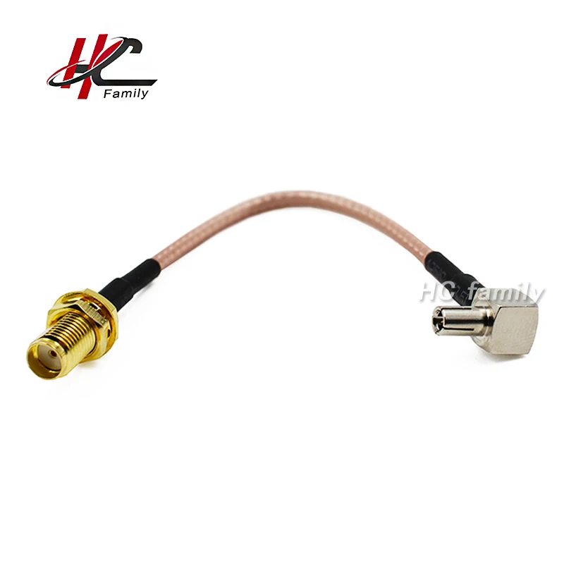

20cm 0.65 ft SMA female jack To right angle TS9 male plug RG316 cable
