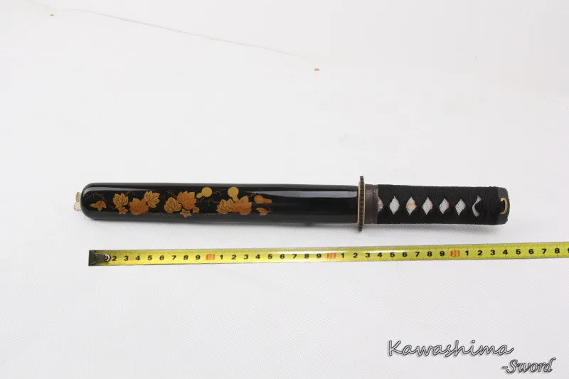 Handmade Samurai Sword Japanese Wakizashi Tanto 1045 Carbon Steel small knife Ready Sharpness Ready For Cutting Paper