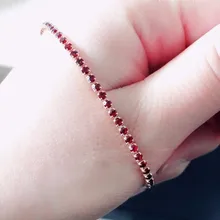 Тонкий кластерный зубец, набор, красный CZ Теннисный звено, цепочка, тонкое розовое золото, цветные браслеты для женщин, девушек, друзей, ювелирные изделия, pulsera bracciali
