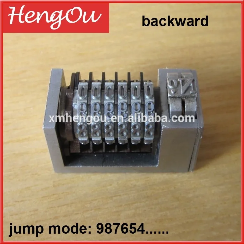 

2 Pieces free shipping 6 digits backward Platen printing machine bronzing full steel material Numbering machine 4X8 Cicero