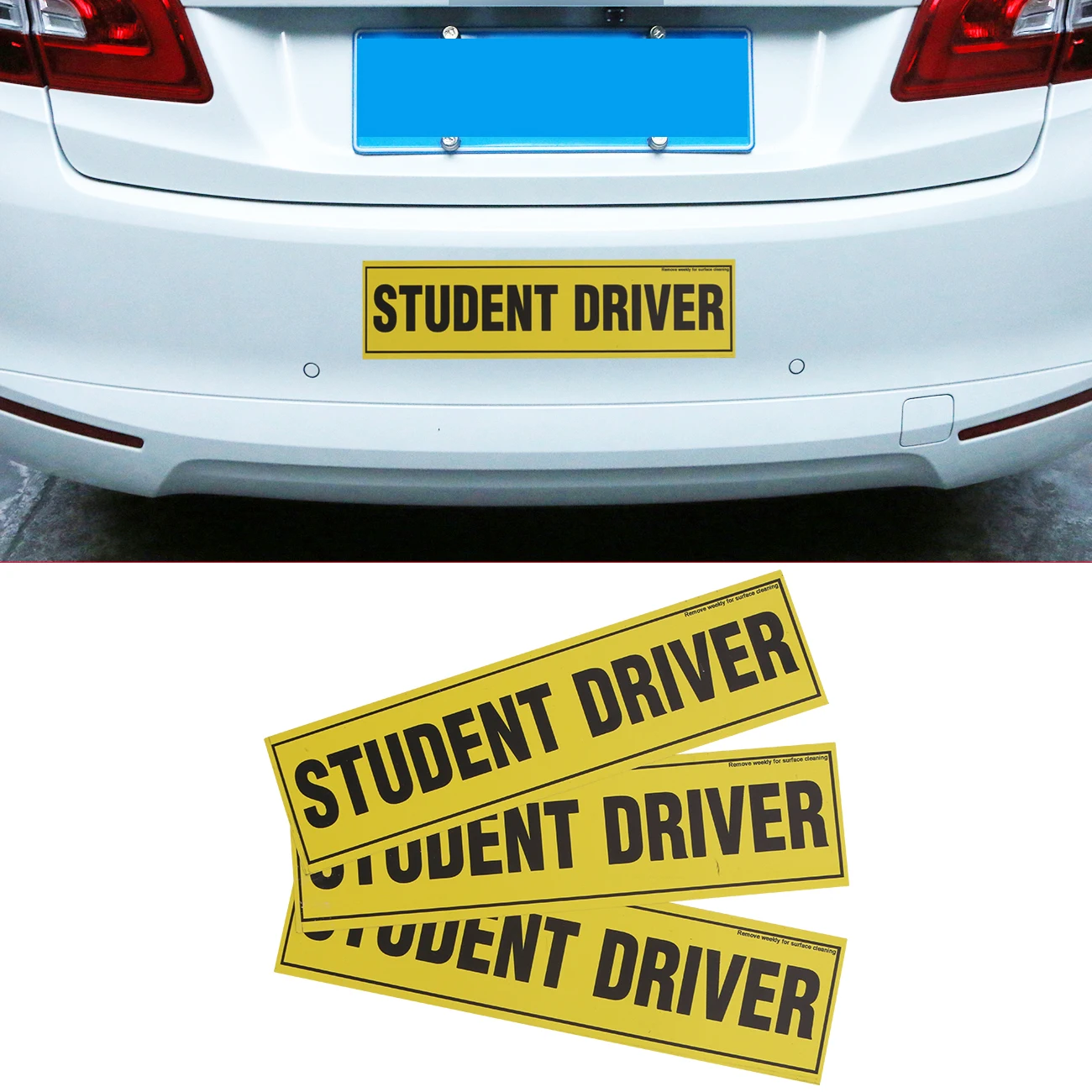 3PC Removable Student Driver Car Vehicle Safety Bumper
