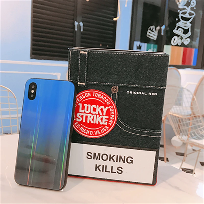 BONVAN For iPhone X 7 8 Plus Tempered Glass Back Case Gradient Color Laser Aurora Silicone Bumper For iPhone 7 6S 8 6 Plus Cover17