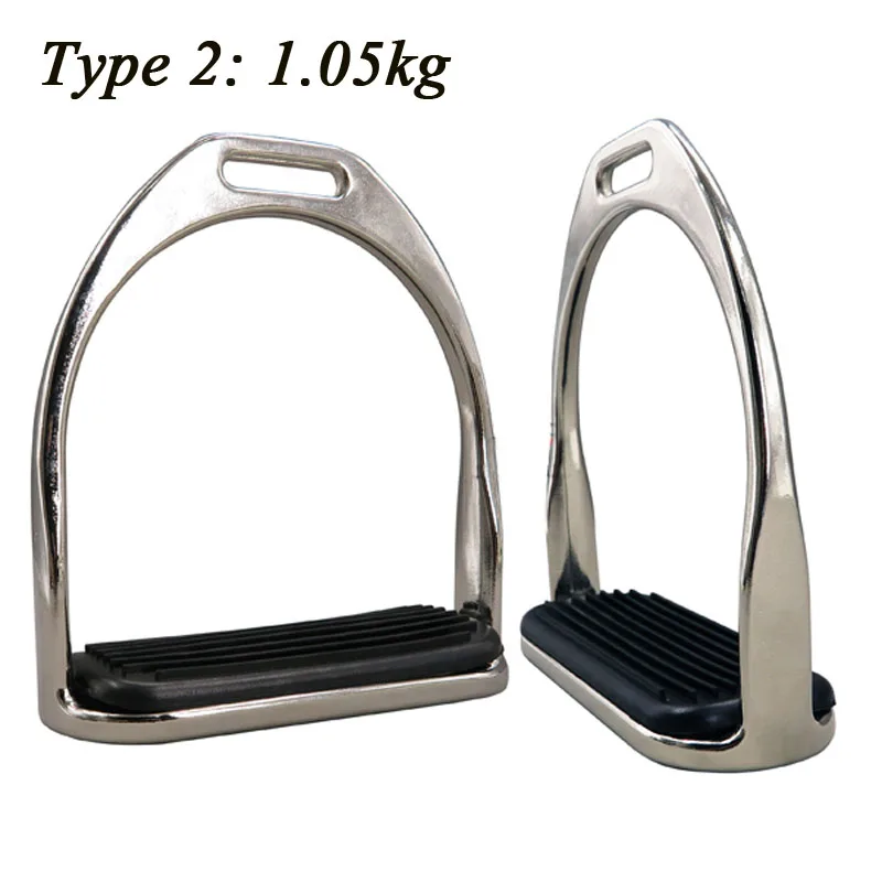 Classic 1 Pair Safety Horse Stirrups Horse Riding Equipment Rubber Treads Equestrian Accessories Hunting Stirrup For a Horse - Цвет: type 2