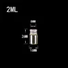 2ml Mini Glass Bottles Crafts Cute Bottles Aluminum Cover Empty Wishing Gift Bottles Jars Decorate 100pcs 2