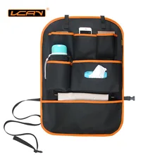 LCAV Car Seat Back Storage Organizer Cover Protector Hang Bag Bottle Facial Tissue Holder Oxford Waterproof Auto Stowing Tidying