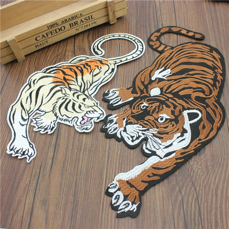 

Five kinds optional tiger big patches patch clothing embroidery iron on iron patches sewing accessories clothes badge 1pcs