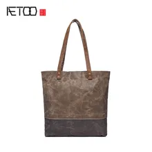 Креативные масляные восковые холщовые сумки через плечо сумка тренд ретро водонепроницаемый пакет Прямая с фабрики