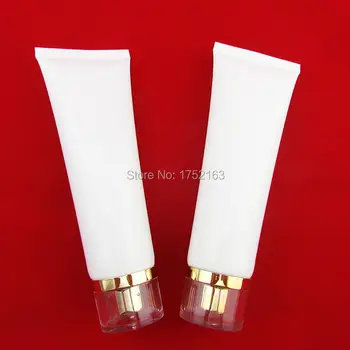 

80ml Pearl white wash soft tubes or butter,with acrylic Gold lid,hand cream tubes,Plastic bottles