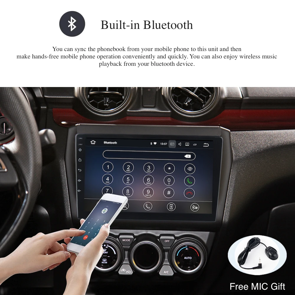 Cheap Car Multimedia for Suzuki Swift Autoradio 2018 2017 2019 2 din android 9.0 Headunit with WIFI GPS DAB USB BT Radio Stereo 4G+32G 2