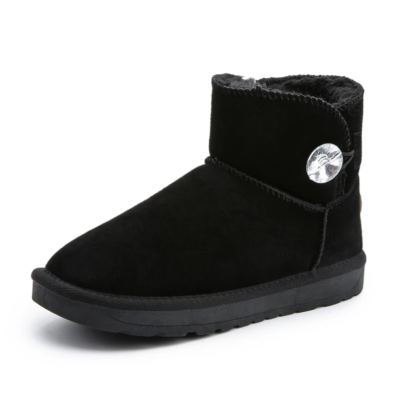 

STS BRAND 2019 Plush Warm Winter Women Boots Warm Fur Snow Boots Non-Slip Basic Casual Shoes Flat Short Ankle Boot Ladies Shoes