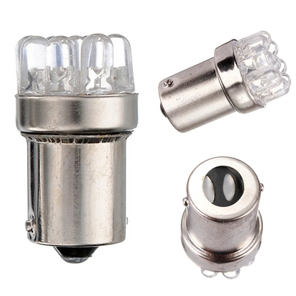 

9LED Turn Light Corner Light Motorcycle Tail Rear Brake Stop Bright White DC 12V Bulbs UV