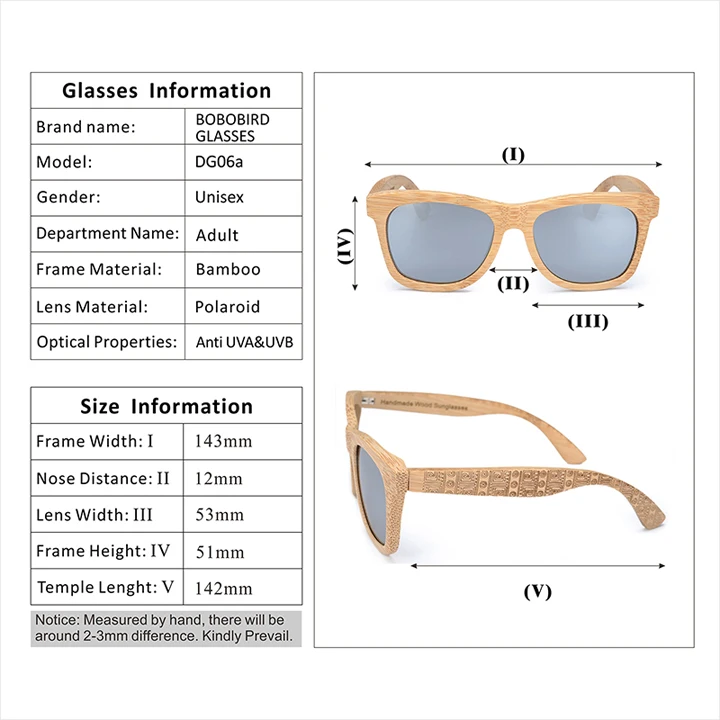 BOBO BIRD брендовые Ретро бамбуковые солнцезащитные очки для женщин и мужчин с серебряными поляризационными линзами, как лучшие мужские роскошные подарки C-DG06a