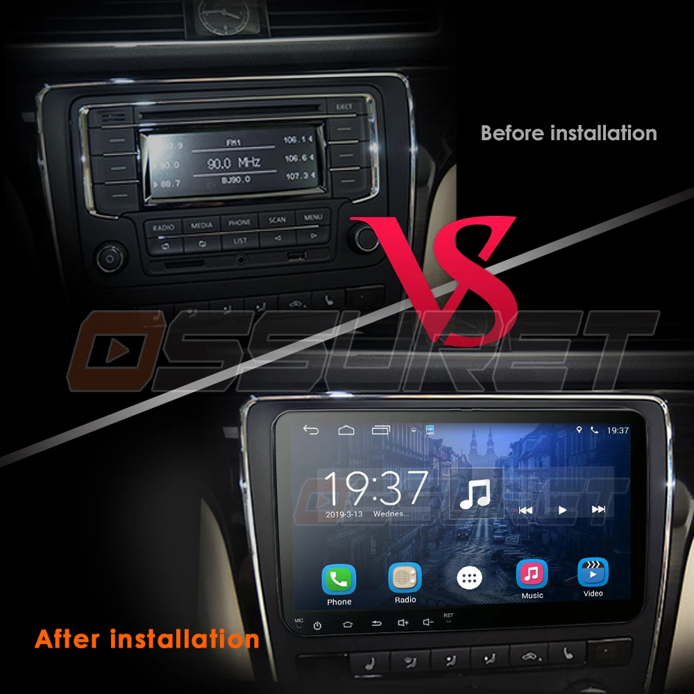 Top Car Multimedia player 2 Din Android 9.0 GPS ForVW/Golf/Tiguan/Skoda/Fabia/Rapid/Seat/Leon/Skoda canbus navi automotivo fm am rds 2