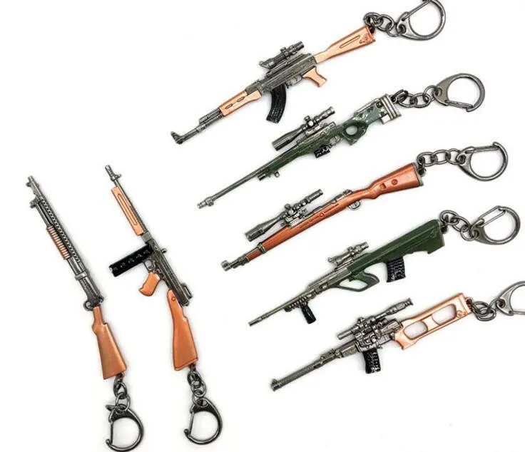Игра CS GO PLAYERUNKNOWNS боя PUBG AKW AWM MK14 пистолет Модель ключ пряжкой модель косплей брелок