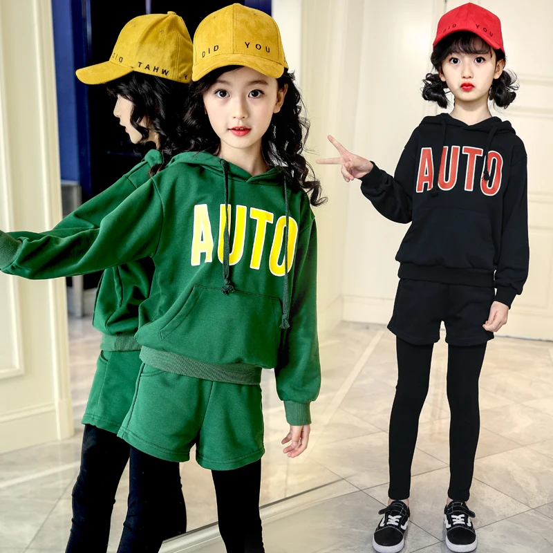 

Toddler Girls Clothing Sets Kids 2018 Children Long Sleeve Letter Sweatshirts + Pants 2pcs Set Kids Tracksuits 6 8 10 12 14 Year