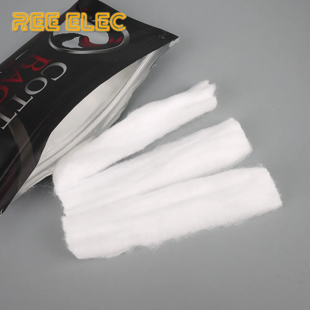 

REE ELEC Cotton Bacon Organic Cotton Electronic Cigarette Accessories For RDA RTA Atomizer Prebuilt Coil DIY Tool