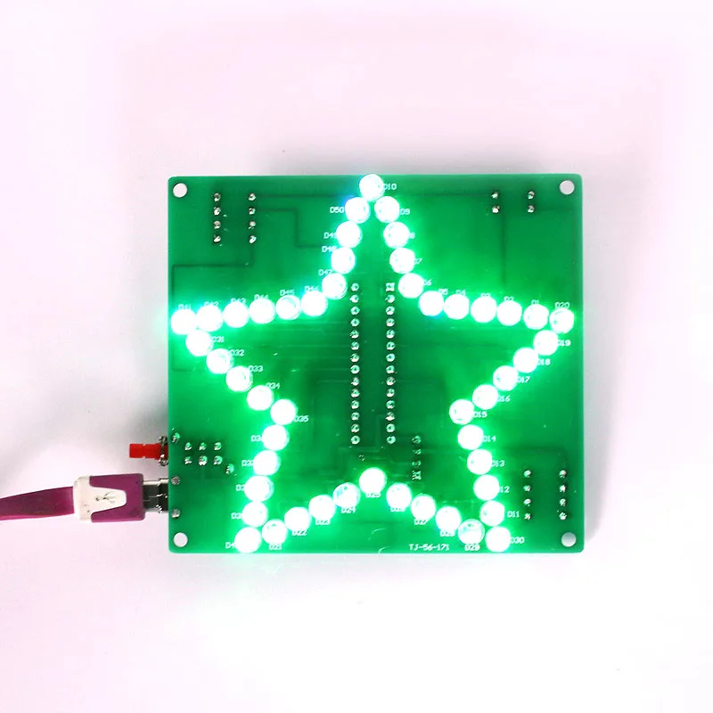 DIY Kit Красочный Блестящий пятиконечный Звездный водяной светильник светодиодный