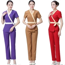 [Набор] LOVESHADOW женская одежда Mujer Clinicos медицинская форма косметолога комбинезоны медицинская одежда красота униформа для салона