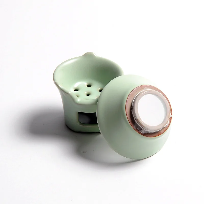 

Celadon tea filter porcelain Kungfu tea set strainer for Ceremony home decration