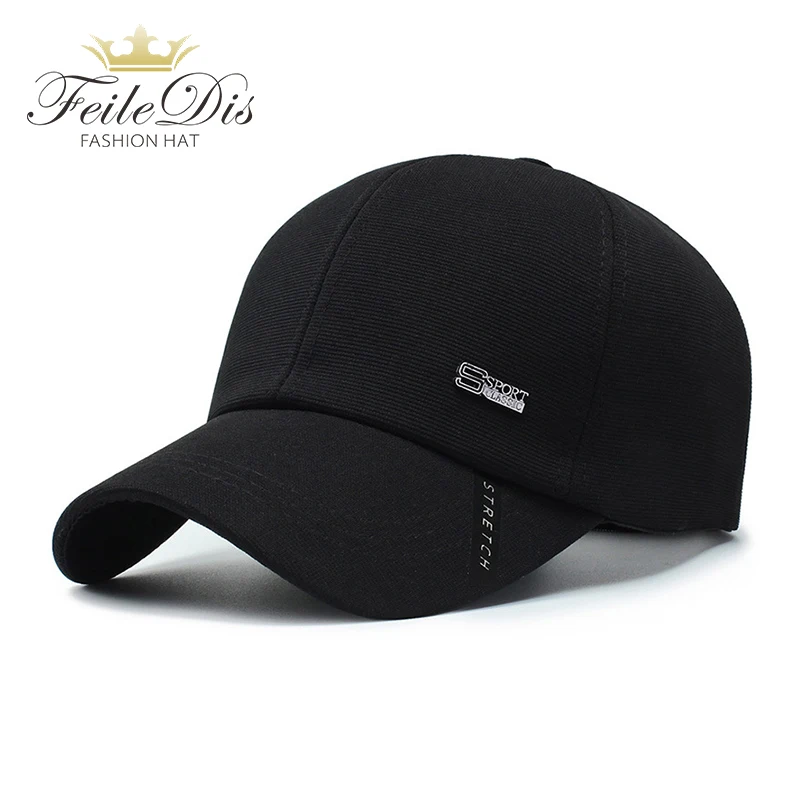 

[FEILEDIS]Black Cap Solid Color Baseball Cap Snapback Caps Casquette Hats Fitted Casual Gorras Hip Hop Dad Hats JMM-24