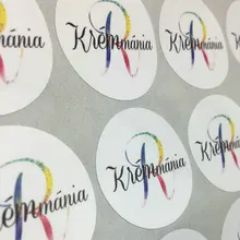 100 печати этикетки на заказ Наклейки Свадебные Наклейки печатный логотип прозрачный клей круглый label Стикеры подарок теги логотип