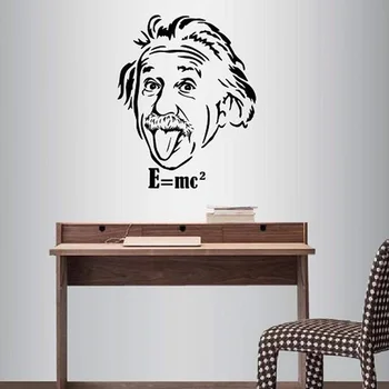 

Vinyl Wall Decal Home Decor Art Sticker Albert Einstein Scientist Physicist Face Classroom Bedroom Room Removable Mural C101