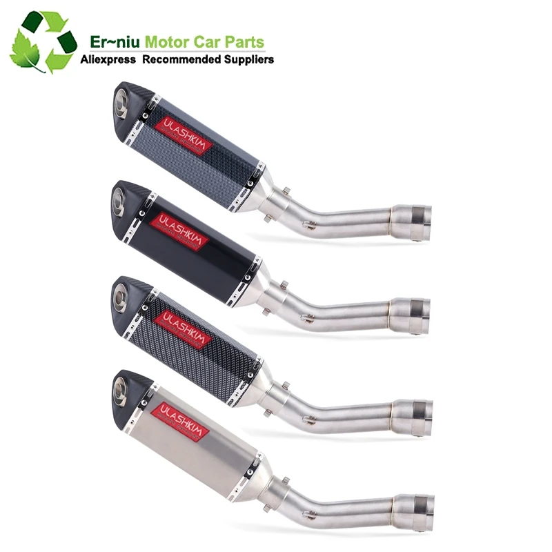 

Motorcycle Muffler Exhaust Full System Connect Link Pipe Middle Pipe Slip On For YAMAHA FZ1 FZ1N FZ1000 2005-2016