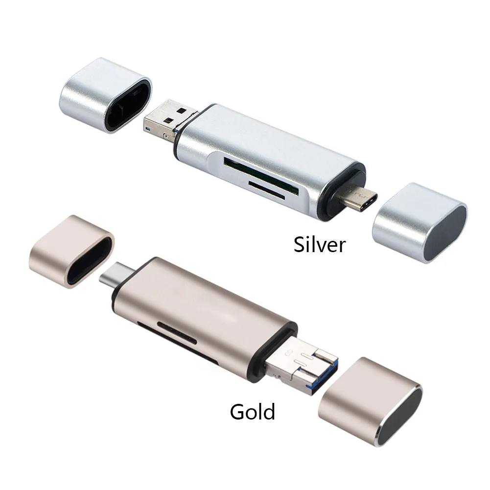 3 в 1 OTG type-C кард-ридер с высокой скоростью USB 3,0 USB A Micro USB Combo на 2 слота TF SD type C кард-ридер для смартфонов PC