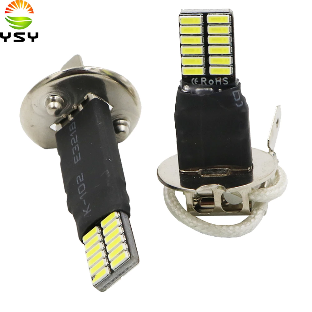 YSY 20X H1 H3 автомобильный противотуманный светильник 4014 SMD авто лампочка 24 Led Мощный