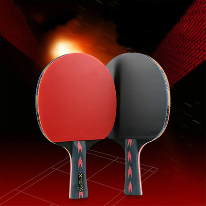 

2Pcs Upgraded 5 Star Carbon Table Tennis Racket Set Lightweight Powerful Ping Pong Paddle Bat with Good Control Friendship