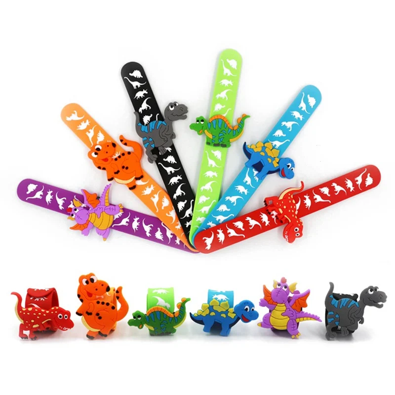 

6 Colors New Dinosaur Rubber Bangle Bracelet Free Shipping