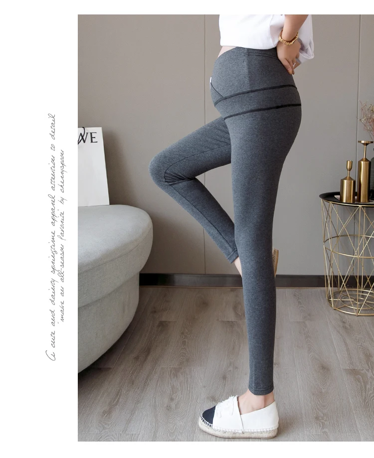 1911# Autumn Winter Skinny Maternity Legging Across V Low Waist Belly Legging for Pregnant Women Cotton Pregnancy Pencil Pants