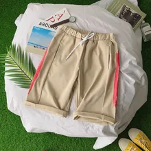Хлопок мульти Цвета повседневные мужские шорты Лето г. однотонные Цвет пустой шорты Для мужчин эластичная кулиска на талии; хлопковые шорты для мужчин