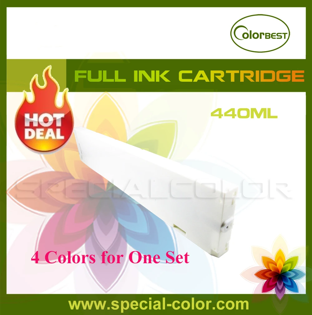 

4pcs/Set CMYK 440ml Color Printer Ink cartridge without Chip for Mimaki JV33/JV5/JV3