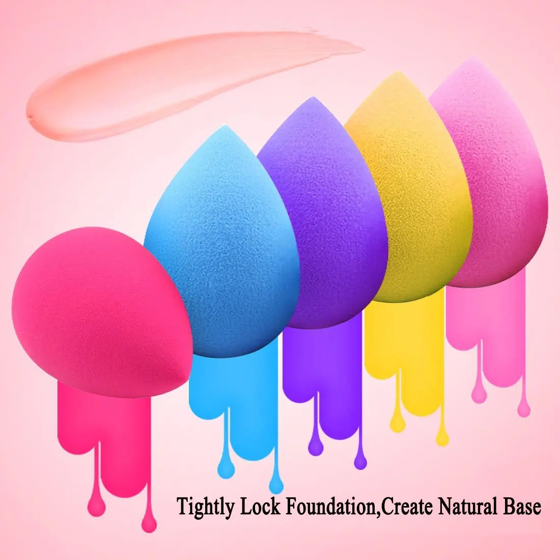 

2Pcs Soft Water Drop Shape Makeup Cosmetic Puff Powder Smooth Beauty Foundation Sponge Clean Makeup Tool Accessory